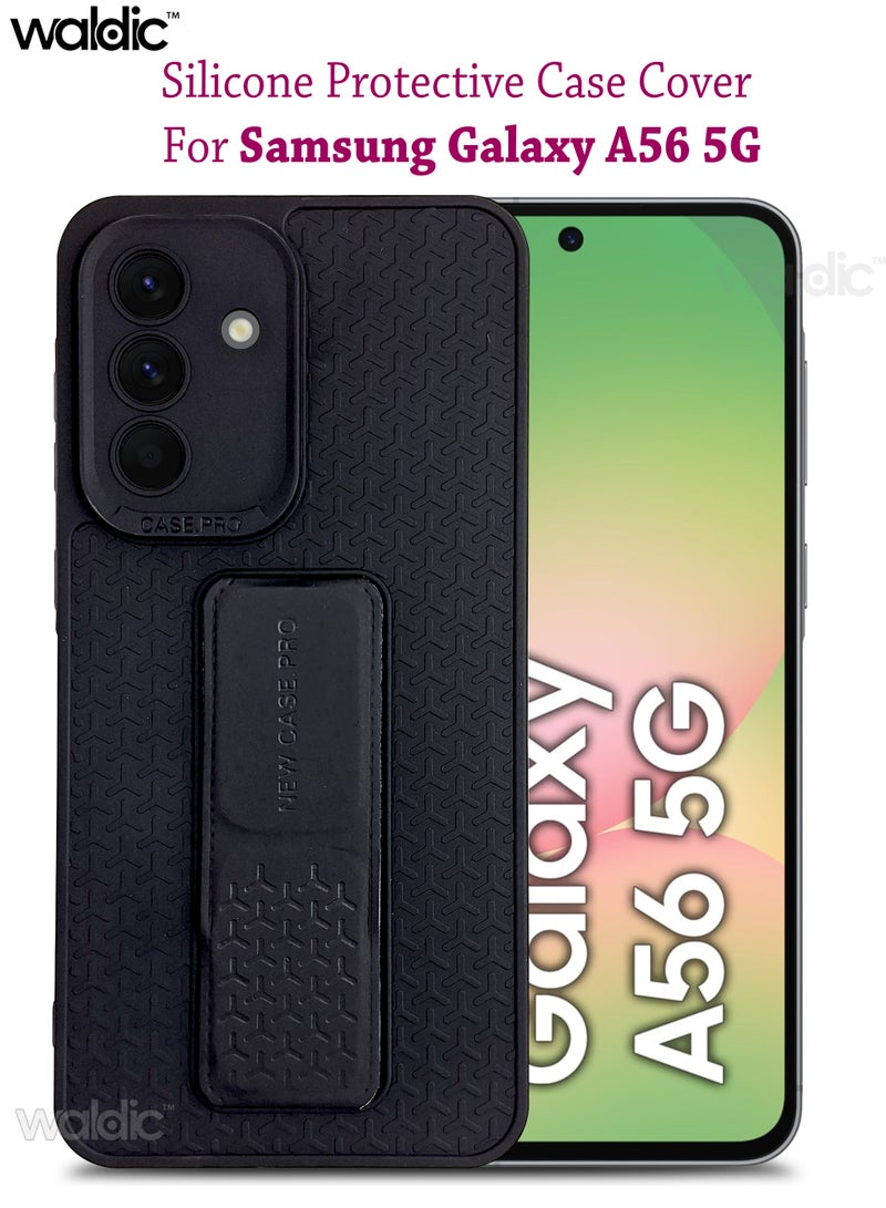Waldic Samsung Galaxy A56 5G Premium Case | Premium Silicone  Case Cover Designed for Samsung Galaxy A56 5G | Samsung Galaxy A56 5G Case Camera and Drop Protection Thin Protective Back Cover Case for Samsung Galaxy A56 5G - Black - Image 1